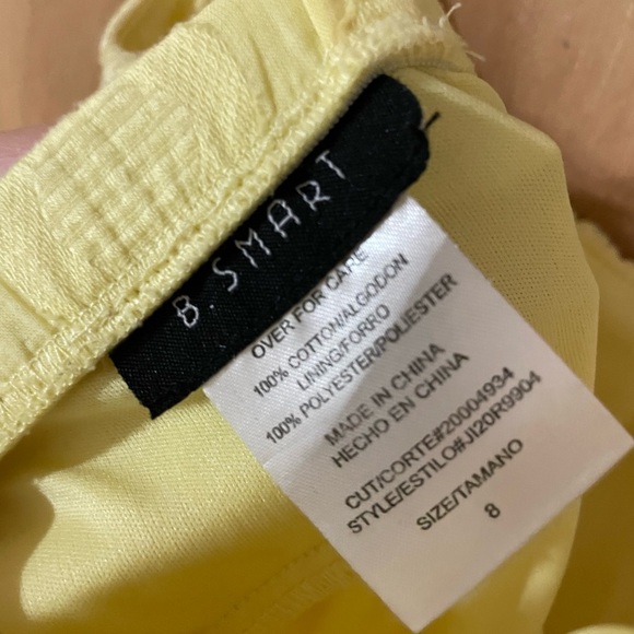 B SMART- yellow polka dot milkmaid dress - Picture 5 of 5